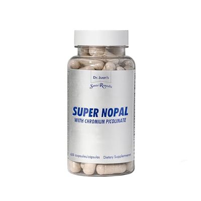 Santo Remedio Super Nopal, Exclusive Formula with Nopal, Gurmar (Gymnema Silvestre), Chromium Picolinate and Vanadyl Sulfate. 60 Capsules (30 Servings)
