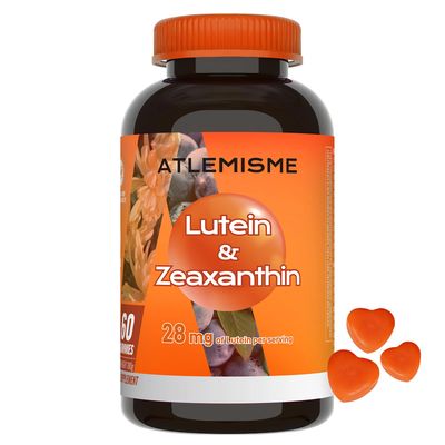 ATLEMISME Lutein Gummies (60 Gums). Gummies for Eyes with Lutein (28.5 mg), Zeaxanthin and Vitamin A (30 Day Pack), Orange Flavor, Vegan, Non-GMO, Gluten-Free, Supports Eye Health