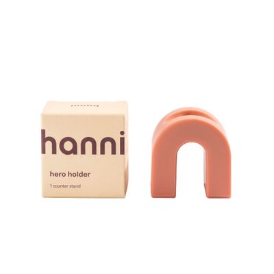 HANNI Hero Safety Razor Holder, Heavy Duty Storage Stand for Shaving Accessories, Bathroom Organizer for Men and Women, Clay