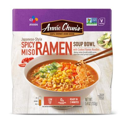 Annie Chun&#39;s Noodle Bowl Chun&#39;s Spicy Miso Ramen Bowl, Non-GMO, Vegan, 5.4 Oz