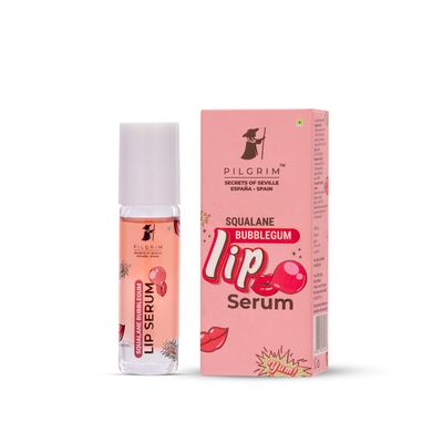 Pilgrim Bubblegum Lip Plumping Serum for Dry &amp; Chapped Lips | Hydrating Lip Care with Pomegranate Extract | Softens, Moisturizes &amp; Nourishes | Long-Lasting &amp; Travel-Friendly | 0.20 Fl Oz (6ml)