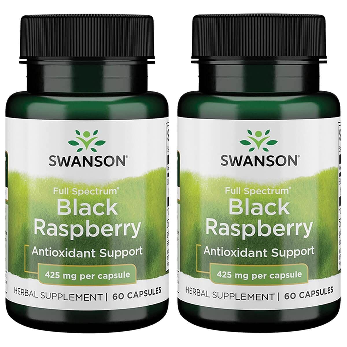 Swanson Full Spectrum Black Raspberry Antioxidant Flavonoid Support 425 Milligrams 60 Capsules (2 Pack)