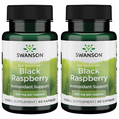 Swanson Full Spectrum Black Raspberry Antioxidant Flavonoid Support 425 Milligrams 60 Capsules (2 Pack)