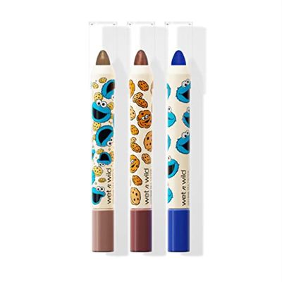 wet n wild Sesame Street 3-Piece Multi-Stick Kit, Cream-to-Powder Finish, Buildable Color for Eyes, Lips & Face, Vitamin E-Enriched, Cruelty-Free - Om Nom Nom
