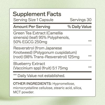 Amy Myers Resveratrol Supplement - Free Radical Scavenger to Support Immune System, Heart Health &amp; Aging - Antioxidant Supplement to Balance Inflammatory Response &amp; Support Blood Circulation, 60 Caps