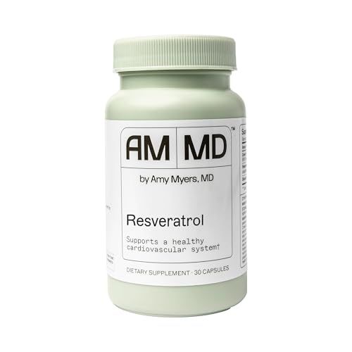 Amy Myers Resveratrol Supplement - Free Radical Scavenger to Support Immune System, Heart Health &amp; Aging - Antioxidant Supplement to Balance Inflammatory Response &amp; Support Blood Circulation, 60 Caps