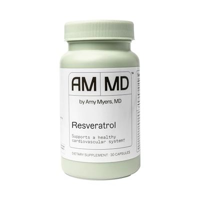 Amy Myers Resveratrol Supplement - Free Radical Scavenger to Support Immune System, Heart Health &amp; Aging - Antioxidant Supplement to Balance Inflammatory Response &amp; Support Blood Circulation, 60 Caps