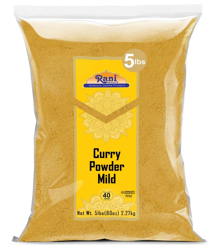 Rani Curry Powder Mild (10-Spice Authentic Indian Blend) 80oz (5lbs) 2.27kg Bulk All Natural | Salt-Free | NO Chili or Peppers | Vegan | No Colors | Gluten Friendly | NON-GMO | Indian Origin