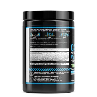 FXSUPPS Catalyft Pre-Workout Powder Drink for Men & Women, Tropical Storm | Mix with Creatine, Caffeine & Beta-Alanine | Best for Energy Pump, Muscle Gain and Focus, 20 Servings (1-Pack)