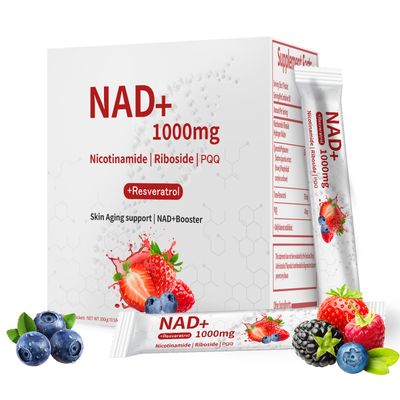 widraw NAD 1000mg Liquid - 30 Packets - NAD Drink Mix with Nicotinamide Riboside, PQQ &amp; Resveratrol - Berry Flavor, Boosts Energy, Focus &amp; Anti-Aging
