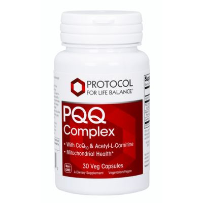 PROTOCOL FOR LIFE BALANCE PQQ Complex - Mitochondrial Health - with CoQ10 &amp; L Carnitine - B Vitamin - Supplement for Energy - 30 Veg Caps