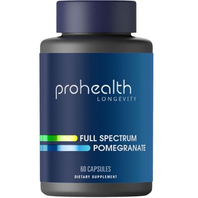 ProHealth Full Spectrum Pomegranate Supplement 60 Capsules, Heart Support with Pomegranate Extract&amp;Pomegranate Juice Powder
