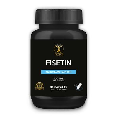 Klever Lifestyle | Fisetin | Bioflavonoid | Antioxidant Supplement, Anti-Aging Effects, Skin Health, Metabolic Benefits | 30 Capsules | 100mg per Serving