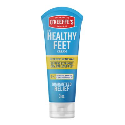O&#39;Keeffe&#39;s for Healthy Feet Intense Renewal Cream with Urea &amp; Alpha Hydroxy Acid - 3 oz Tube (1 Pack) - Chemically Exfoliates and Softens Extremely Callused, Dry Feet