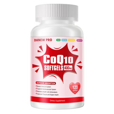 CoQ10-400mg-Softgels with PQQ, BioPerine &amp; Omega-3, Coenzyme Q10(Ubiquinone) Supplement for High-Absorption, Powerful-Antioxidant, Support Heart &amp; Energy-Production, 120 Servings