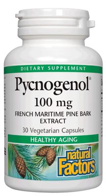 Natural Factors, Pycnogenol 100 mg, Antioxidant Support for Healthy Aging, 30 Capsules