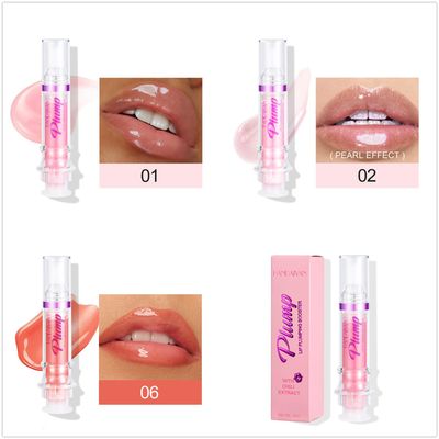 3 Colors Lip Plumping Booster, Spicy Lip Plumper Gloss Lip Plumping Oil, Ultra-Hydrating Nourishing Plump and Pout Lip Plumper, Glossy Finish Fuller Natural Lip Makeup Mother's Day Gifts-010206