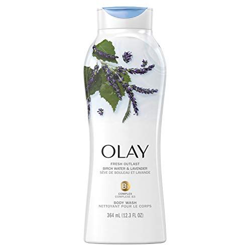 Olay Fresh Outlast Body Wash, Birch Water &amp; Lavender, 12.3 fl oz