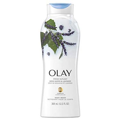 Olay Fresh Outlast Body Wash, Birch Water &amp; Lavender, 12.3 fl oz