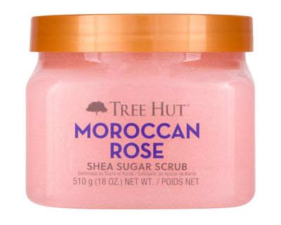 Tree Hut Moroccan Rose Shea Sugar Scrub | Exfoliating Body Scrub Removes Dead, Dry Skin for a Soft &amp; Hydrated Feel | Nourishing Essential Body Care | 18 fl oz.