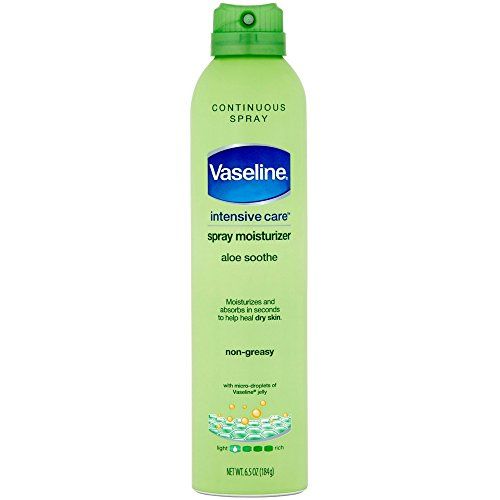 Vaseline Spray &amp; Go Moisturizer, Aloe Fresh, 6.5 oz ( Pack of 6)