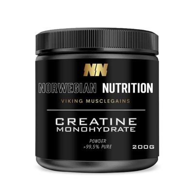Cheap Creatine - Norwegian Nutrition - Keto, Vegan, Unflavored - 200 Grams