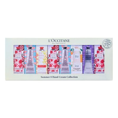 L&#39;OCCITANE 8-Piece Nourishing &amp; Protective Classic Hand Cream Set: Gift the Best Moisturizing Hand Creams Including Rose, Cherry Blossom, Osmanthus, Lavender, and Neroli