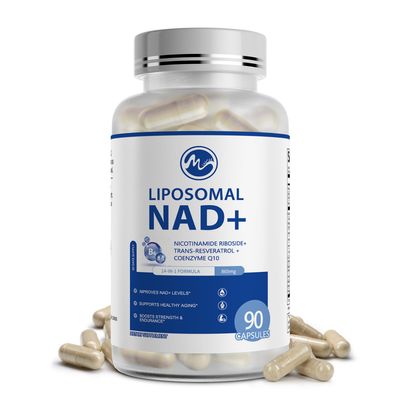 M inch NAD Supplement - Liposomal NAD Supplement with Resveratrol for Women/Men, NAD Plus Support Youthful Vitality, Cellular, Energy &amp; Focus, Ultra Strength Capsules, 90 Count, 45-Day Supply