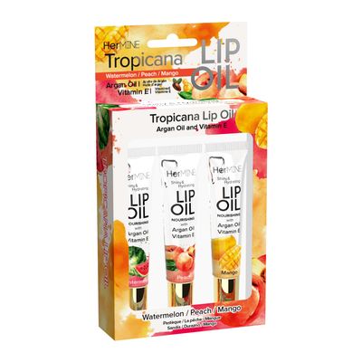 HerMINE Hydrating Lip Oil with Argan oil &amp; Vitamin E Clear Long Lasting Nourishing Lip Oils Moisturizing Gel Multi-Packs Softening Clear Oil
