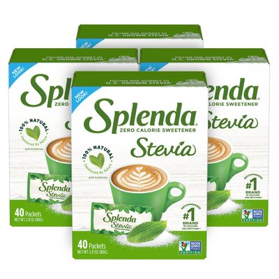 Splenda Naturals Stevia No Calorie Sweetener Single Serve Granulated Packets (40 Count, Pack of 4)