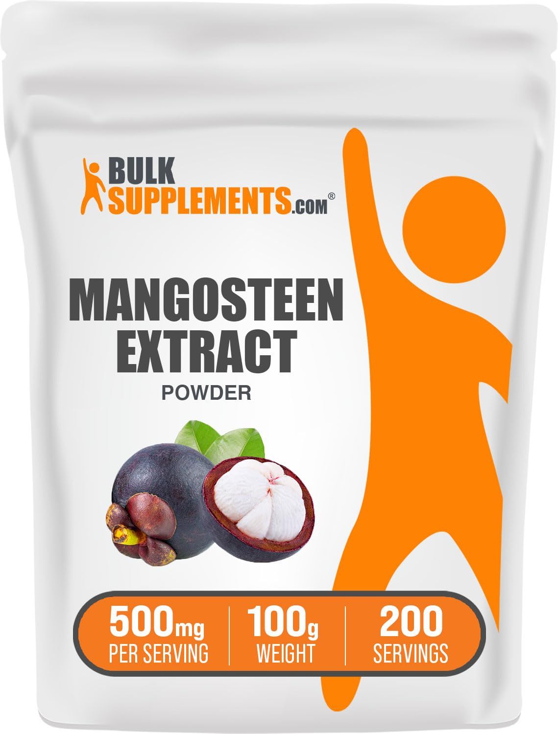 BulkSupplements.com Mangosteen Extract Powder - Superfood Supplement, from Mangosteen Fruit, Mangosteen Powder - Gluten Free, 500mg per Serving, 100g (3.5 oz) (Pack of 1)