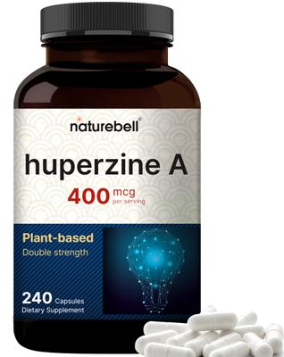 NatureBell Huperzine A 400mcg Per Serving, 240 Capsules, (Huperzine A Supplement) | Supports Focus, Cognition, Memory, and Learning Ability - Premium Brain Health Supplements - No GMOs