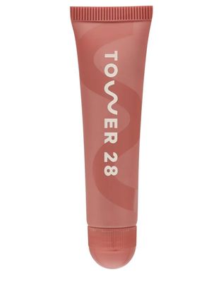 Tower Two Eight LipSoftie Lip Balm, Dulce de Leche, Shea Butter and Jojoba Oil, Sheer Tint Dulce De Leche - sheer nude