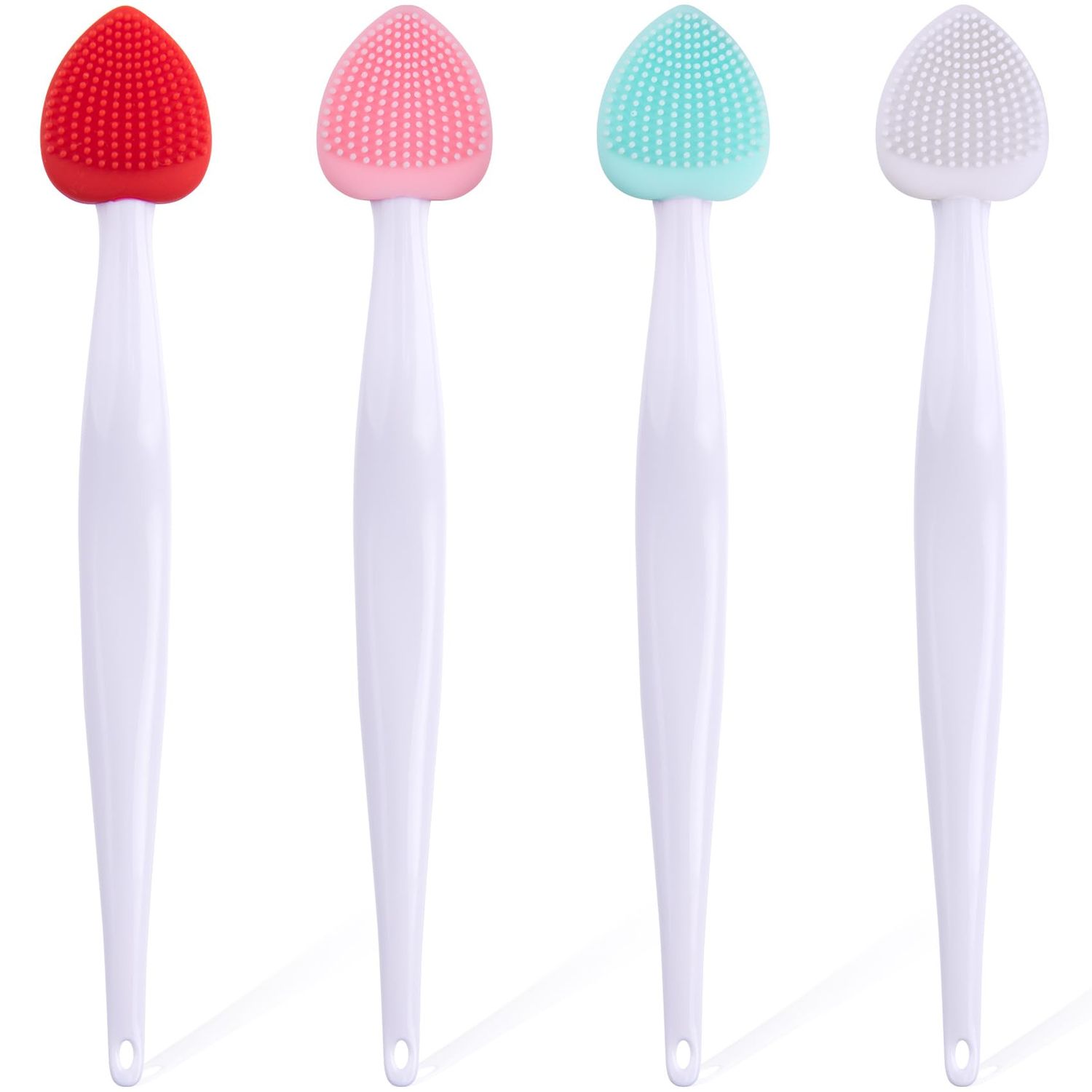 Mxxipp Scrub Lip Exfoliator Brush Silicone Scrubber Exfoliator Tool Double Sided Mini Exfoliating Remove Dead Skin for Dark Lips