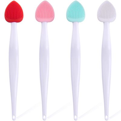 Mxxipp Scrub Lip Exfoliator Brush Silicone Scrubber Exfoliator Tool Double Sided Mini Exfoliating Remove Dead Skin for Dark Lips