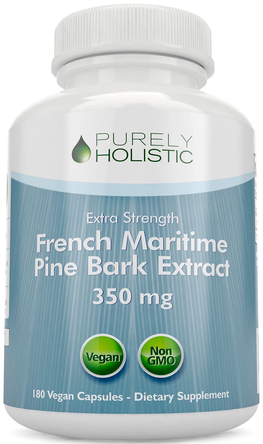 Purely Holistic Pine Bark Extract 350mg 180 Vegan Capsules 95 Proanthocyanidins - French Maritime Pine Bark Extract - Non GMO &amp; Pesticide Free Antioxidant Supplement