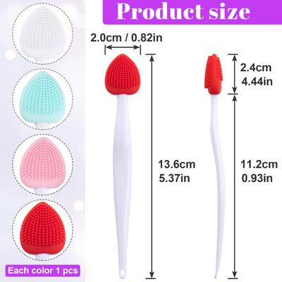 Mxxipp Scrub Lip Exfoliator Brush Silicone Scrubber Exfoliator Tool Double Sided Mini Exfoliating Remove Dead Skin for Dark Lips