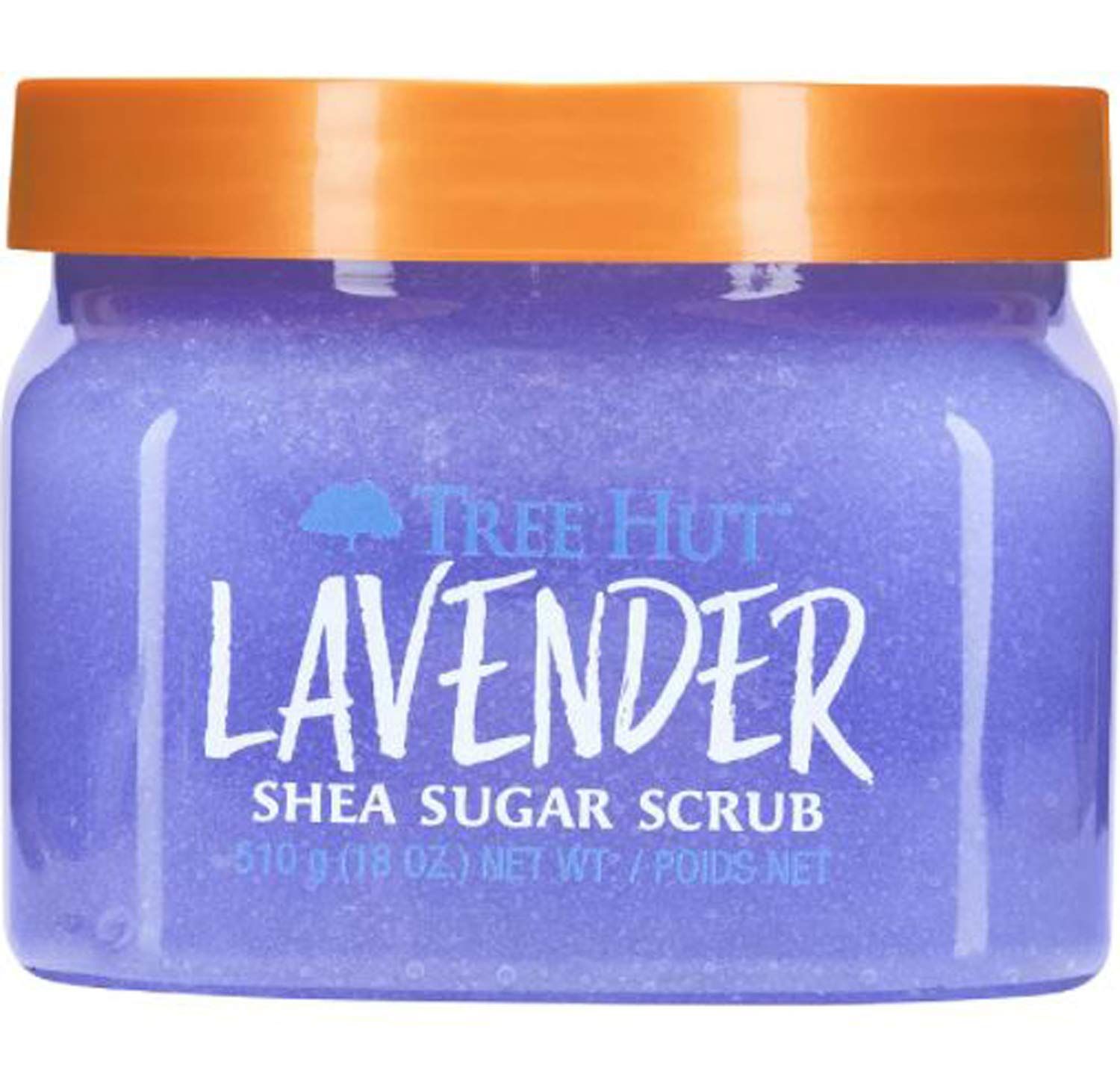 Tree Hut Lavender Shea Sugar Scrub 18 Oz! Formulated With Real Sugar, Certified Shea Butter And Lavender Oil! Exfoliating Body Scrub That Leaves Skin Feeling Soft &amp; Smooth! (Lavender Scrub)