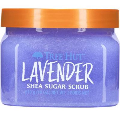 Tree Hut Lavender Shea Sugar Scrub 18 Oz! Formulated With Real Sugar, Certified Shea Butter And Lavender Oil! Exfoliating Body Scrub That Leaves Skin Feeling Soft &amp; Smooth! (Lavender Scrub)