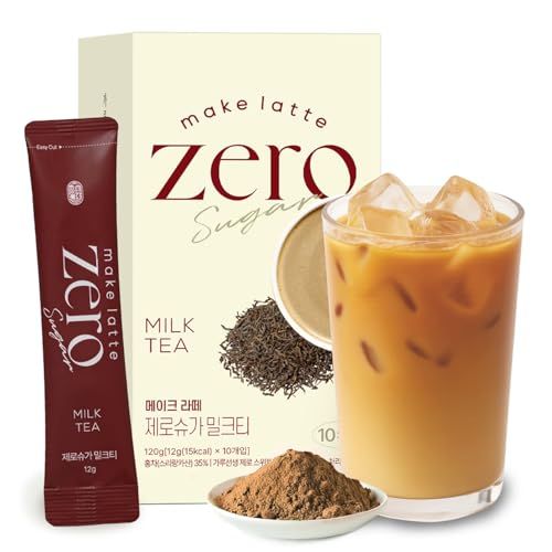 Garumaster Milk Tea Powder Stick Korean sweet tea, Zero sugar (0.423 oz X 10 Sticks) milk Authentic Flavor Easy powder stick, 4.23 oz combination of Assam and Earl Grey tea