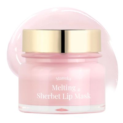 FORENCOS Melting Sherbet Lip Mask, Overnight Treatment with Manuka Honey, Olive Oil &amp; Vitamin E, Sleeping Mask &amp; Repair Moisturizer for Dry, Cracked Lips, Nourishing Care, 0.7 oz