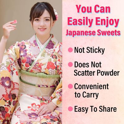 YAMASAN KYOTO UJI Japanese Sakura Mochi Candies, Real Traditional Cherry blossom Rice Cakes, 300g/10.58oz, Japanese Snacks, Japanese Candy, Individually Wrapped