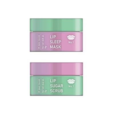 Generic May Island Lip Care Kit - Lip Mask &amp; Lip Sugar Scrub Set - Overnight Lip Treatment Sleeping Mask &amp; Lip Exfoliator Scrub - Lip Therapy Set of 2