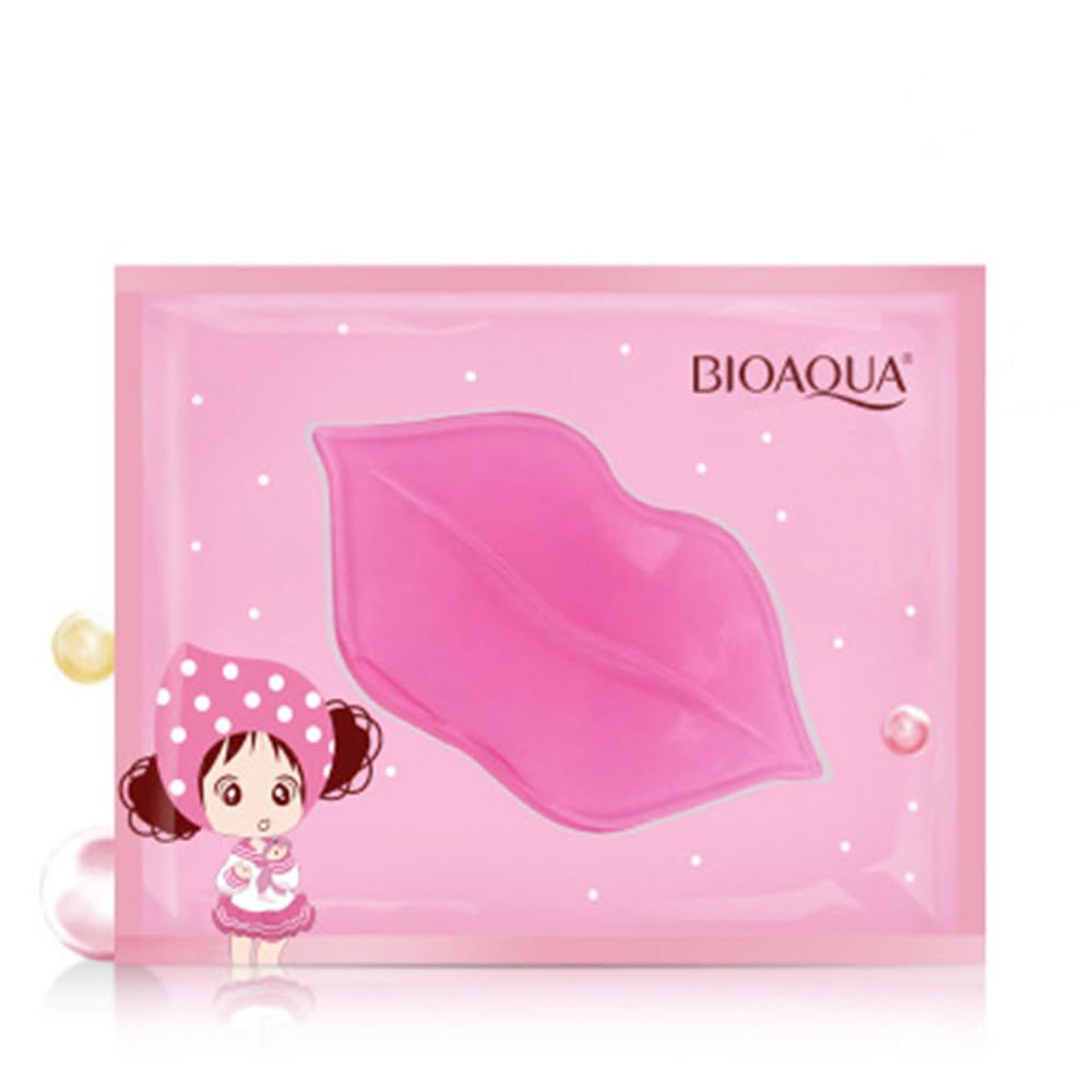 BIOAQUA Lip Plumper Collagen Nourishing Crystal Pink Lip Mask Natural Shiny Moisturizing Smooth Texture Healthy Elasticity (30)