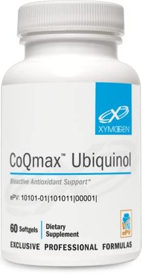 XYMOGEN CoQmax 200mg CoQ10 ubiquinol - Patented, Stabilized Form - Coenzyme Q10 for Antioxidant, Cognitive Heart Health Support (60 Softgels)