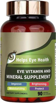 ISRONUY Eye Vitamin &amp; Mineral Supplement with Lutein, Zeaxanthin, Supports Eye Strain, Vision Health for Adults with Vitamins C &amp; E, Vegan Eye Vitamin