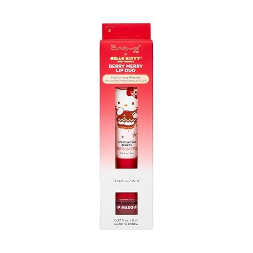 The Crme Shop x Hello Kitty and Friends Berry Merry Lip Duo - Lip Balm &amp; Masque, Hydrating Lip Care Duo, Cruelty-Free, Paraben-Free, Sulfate-Free, Stocking Stuffers