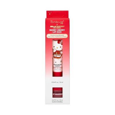 The Crme Shop x Hello Kitty and Friends Berry Merry Lip Duo - Lip Balm &amp; Masque, Hydrating Lip Care Duo, Cruelty-Free, Paraben-Free, Sulfate-Free, Stocking Stuffers