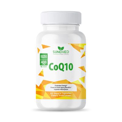 CoQ10 400mg Vegan, Ultra CoQ10 - Ultra High Absorption Coenzyme Q10 Supplements - Antioxidant Supplement for Vascular and Heart Health, Fertility &amp; Energy Production - 60 Count
