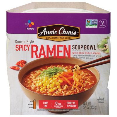 Annie Chun&#39;s Korean Spicy Ramen, Vegan, Non-GMO, 5.4 Oz (Pack of 6)